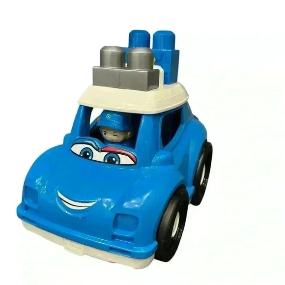 Fisher Price Mega Bloks First Builders Peter Police Car Set - Picture 1 of 9